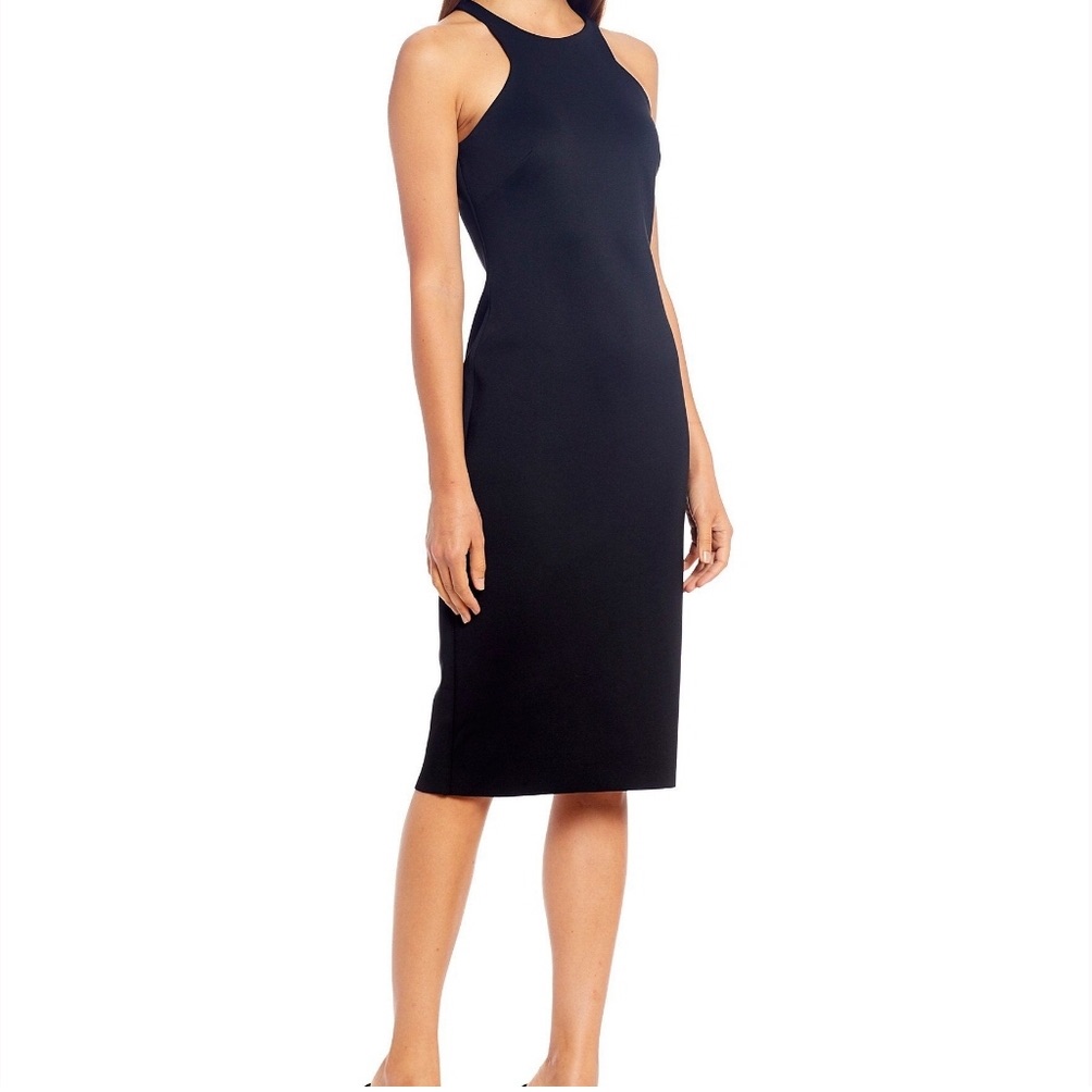 Belle Badgley Nwt Mischka Dylan Black Sleeveless Body Con Dress - 0